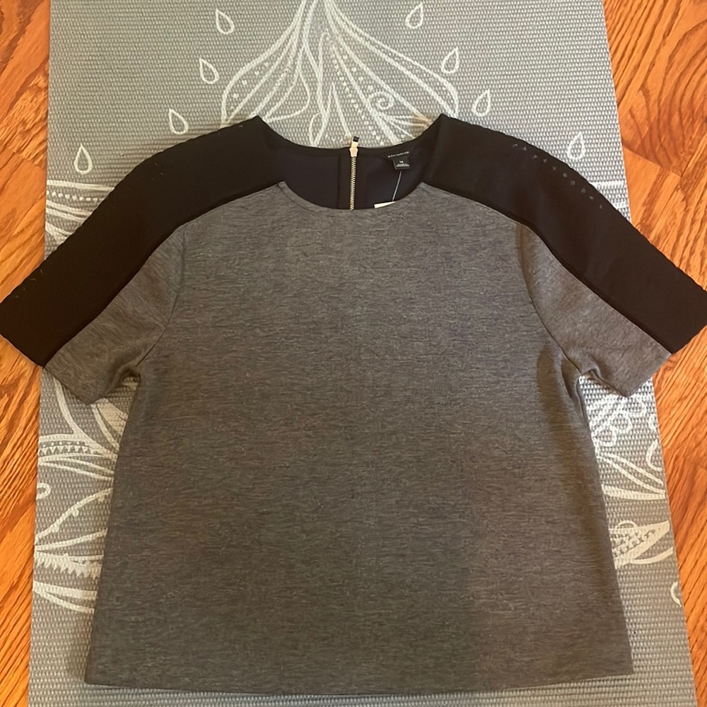 ANN TAYLOR Womens Dress Shirt with Zipper